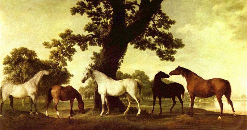 George Stubbs Pferde in einer Landschaft Norge oil painting art